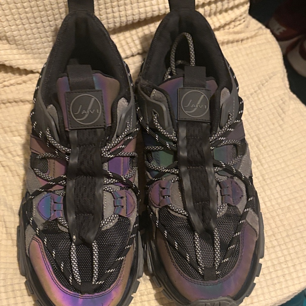 Men's Javi Black and purple iridescent Trail Sneakers - Picture 4 of 4